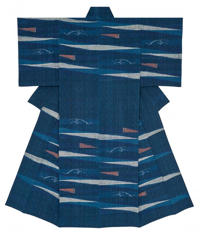 木綿手紡絣着物「北帰郷」