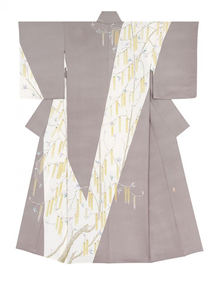 友禅訪問着「花簾」