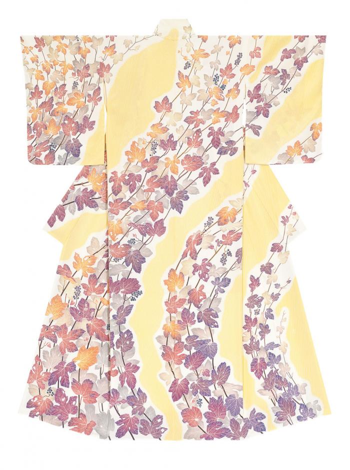 友禅訪問着「秋時雨」