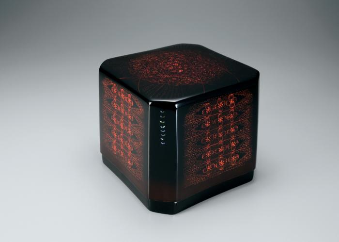 乾漆描蒟醤箱「花」