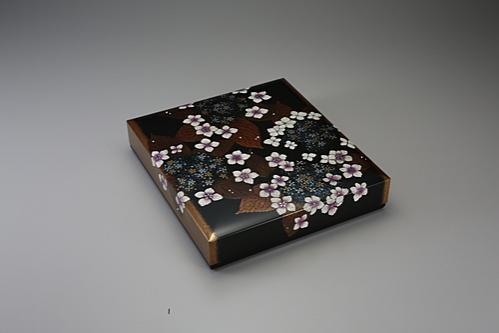 蒔絵「紫陽花」色紙箱