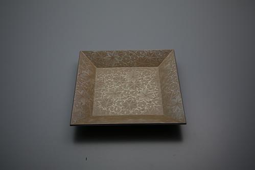 沈金雲錦文四方盆