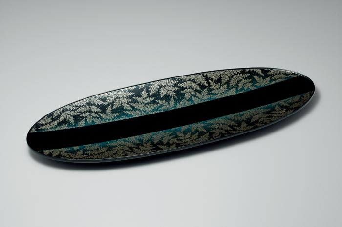 蒔絵盛器「銀色の夜」