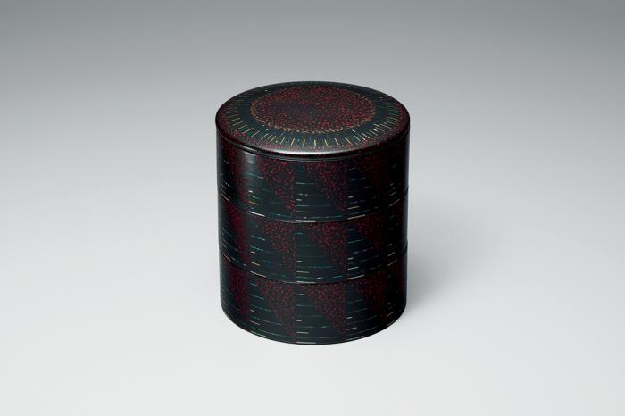 紋紗塗重箱「春の湖」