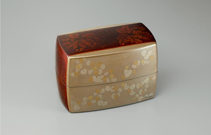 変塗蒔絵箱「タカネスミレ」