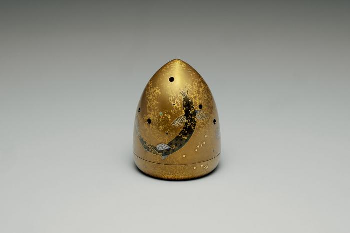 蒔絵香合「泥鰌」