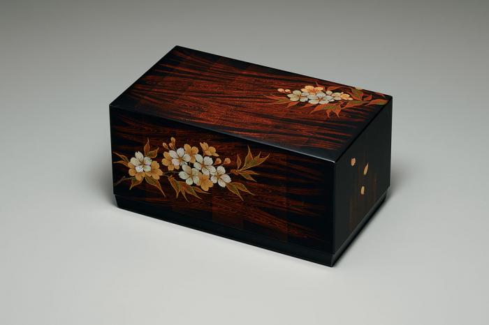 蒔絵箱「行く春」