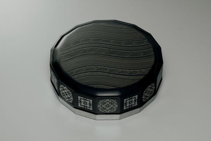 沈金箱「波の華」