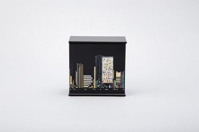 彩切貝蒔絵小箱「GINZA」