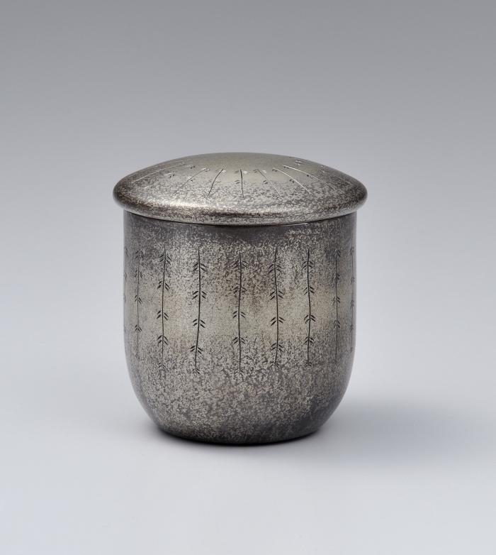 銅錫彩柳文茶器