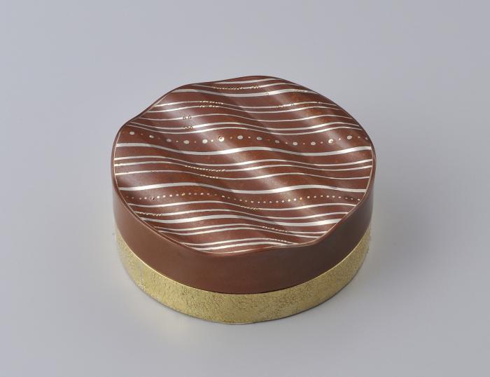 象嵌香合「波折り」