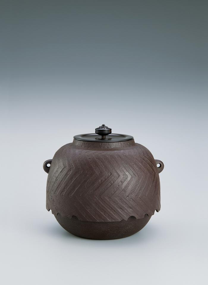 折縞紋釜