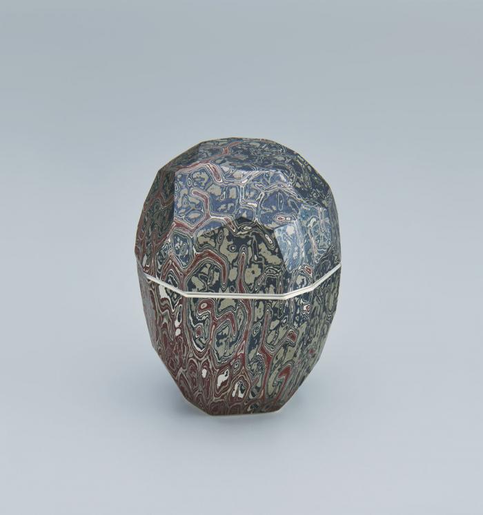 杢目金打出面取茶器