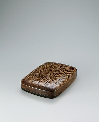 タモ杢硯箱