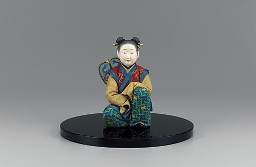 木芯桐塑木目込「西域開運童子」