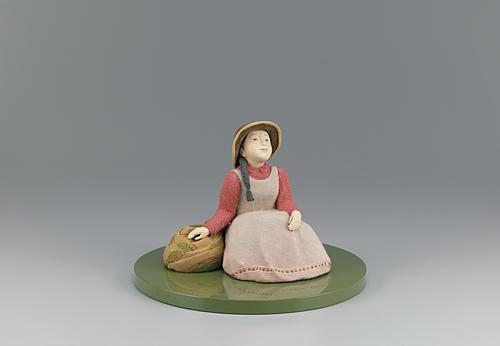 木彫木目込「遥かな山脈」