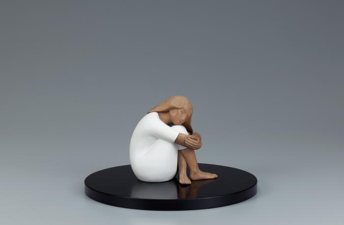 木彫彩色「揺」