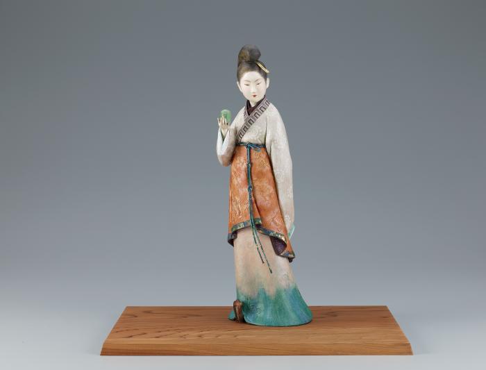 桐塑布紙貼「蟋蟀聴宴」