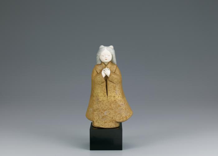 木彫木目込「花」