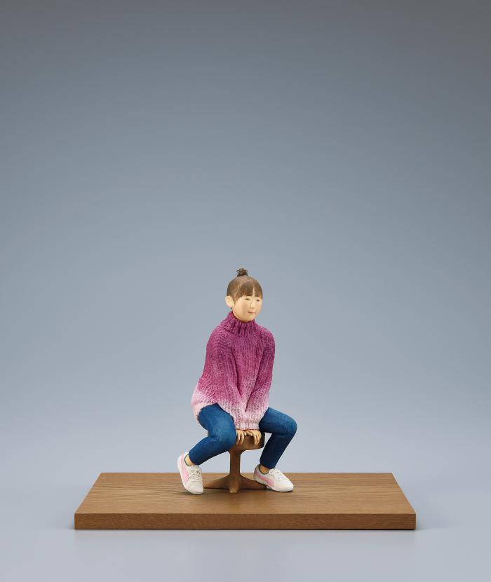 木芯桐塑布紙貼「春近し」