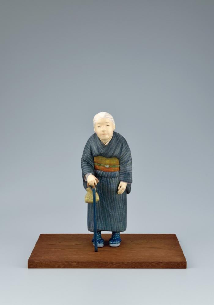 桐塑布紙貼「青い杖」