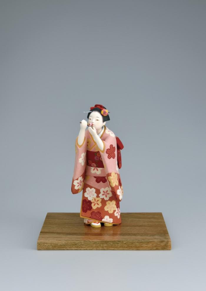 陶胎彩色「しだれ桜」