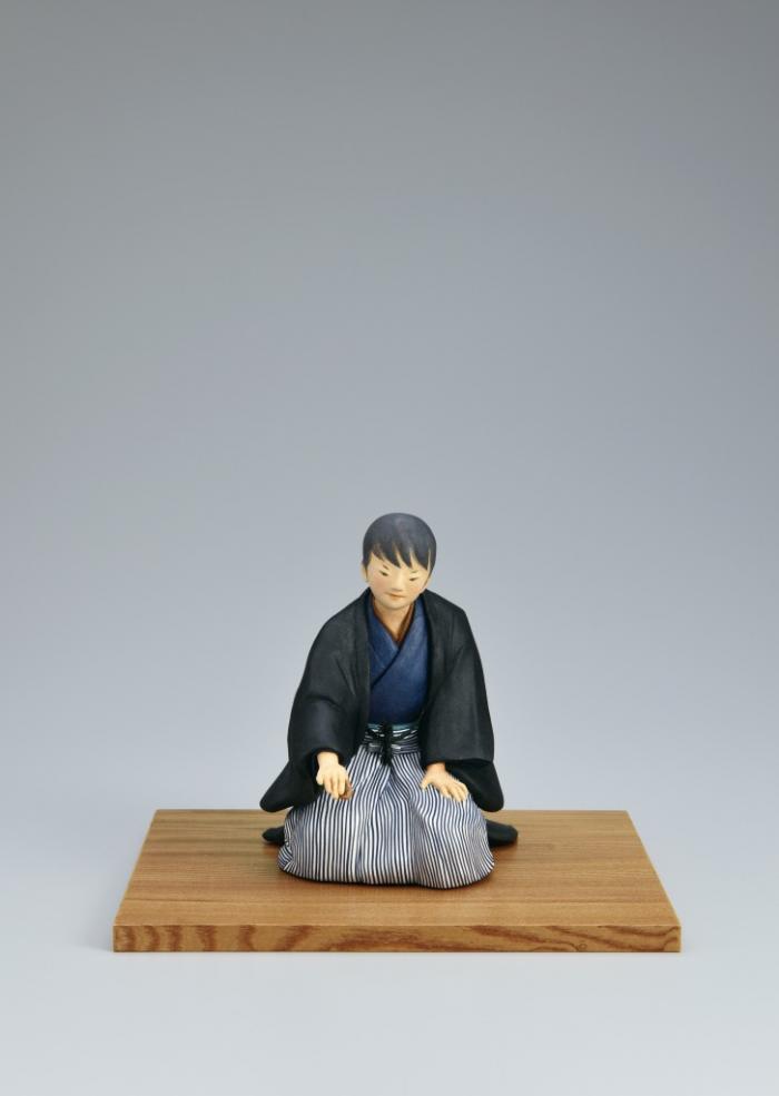紙塑紙貼「若き棋士」