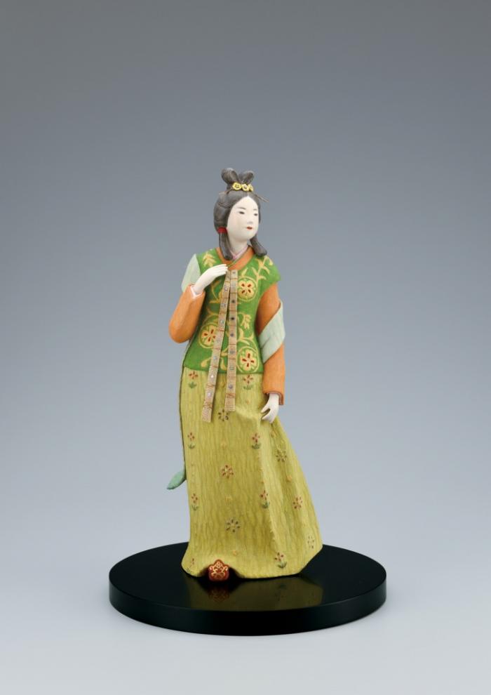 木彫彩色「花野」