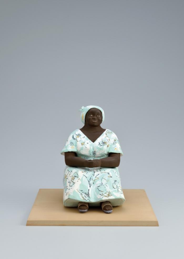 木彫彩色「おかあさん」