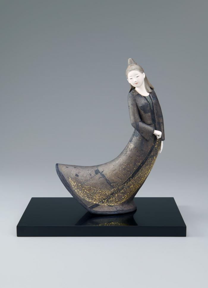木彫布貼「初月」