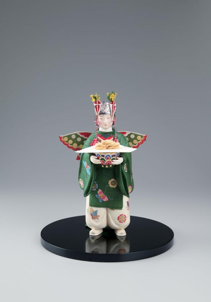 木芯桐塑布紙貼「四天王寺聖霊会伝供」