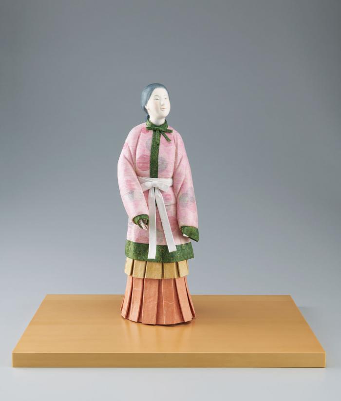 木芯桐塑紙貼「根尾の春」