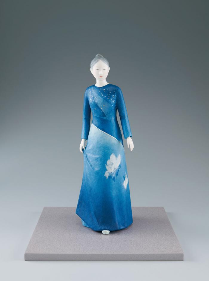 木芯桐塑和紙貼「静寂」