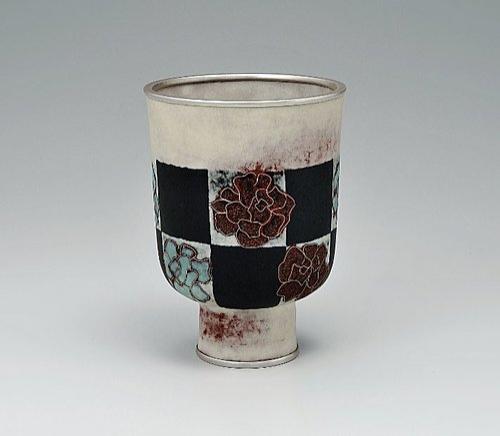 泥七宝花器「想」