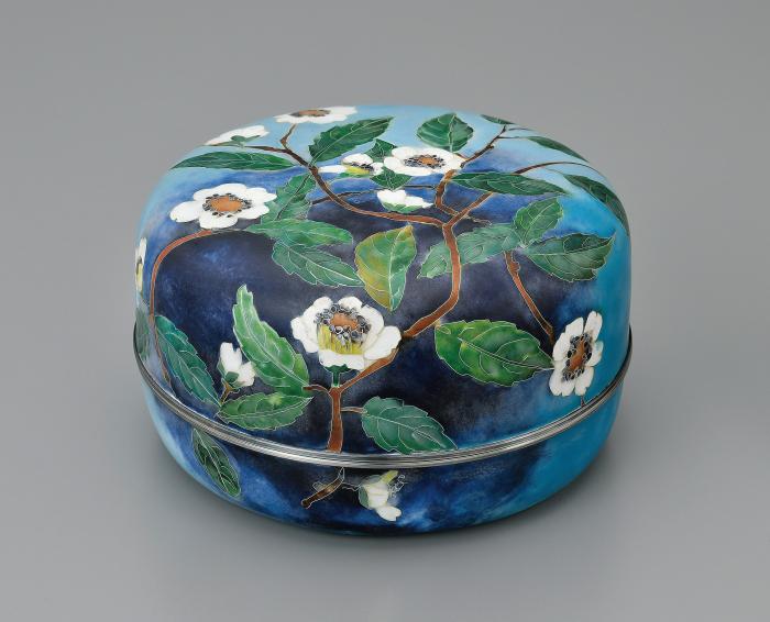 有線七宝合子「茶の花」