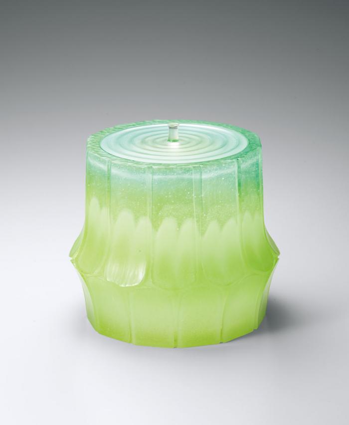 硝子水指「節竹」