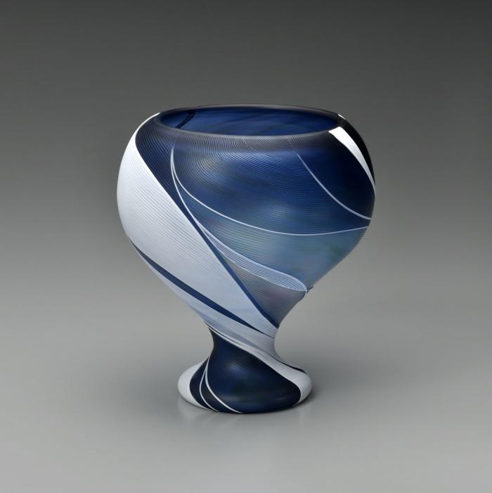線刻硝子花器「空」