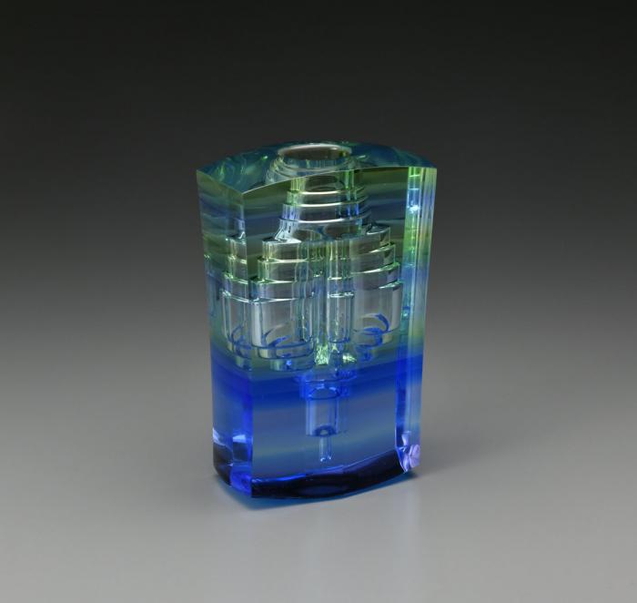 硝子花器「彩りの記憶　－空想－」