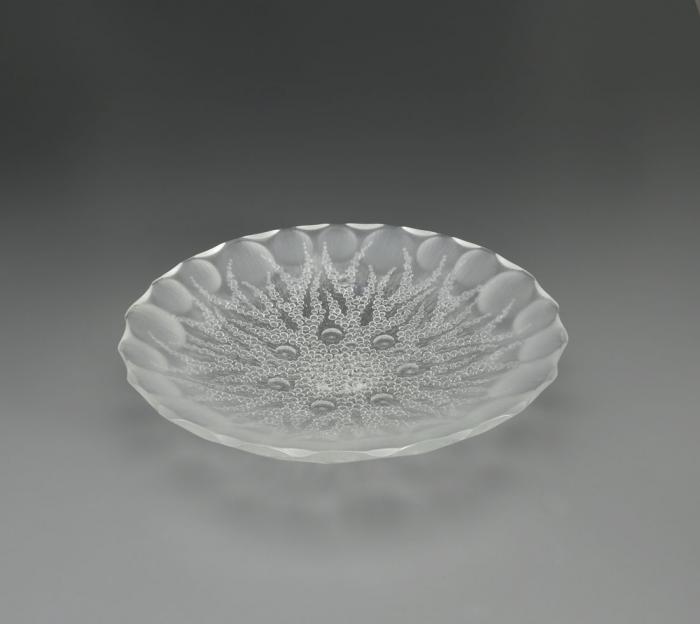 積層虹彩切子鉢「白洸」