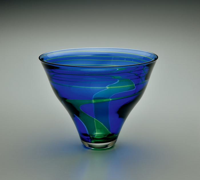 宙吹き鉢「碧渓」