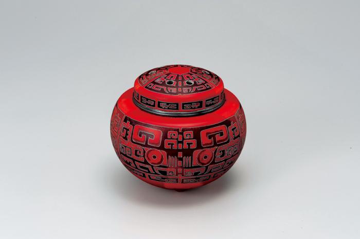 七宝香炉 朱彩古代文
