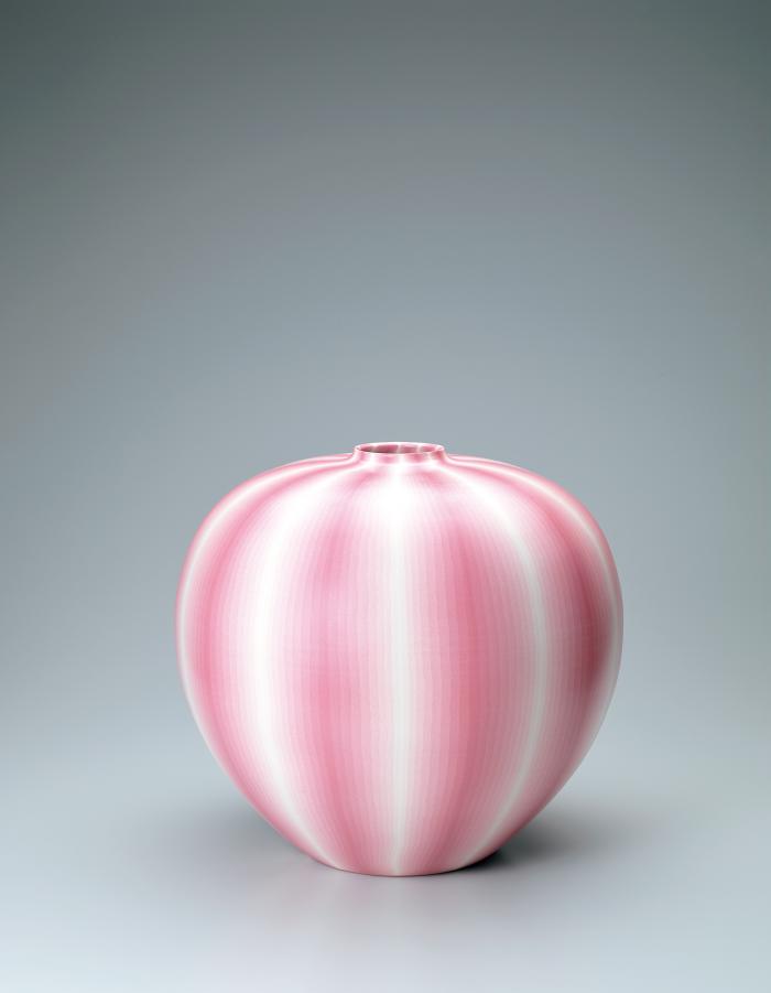 椋灰釉練上線文大壺