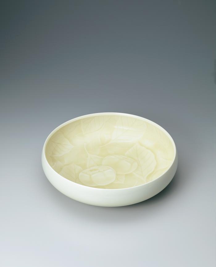 黄磁柿図大鉢