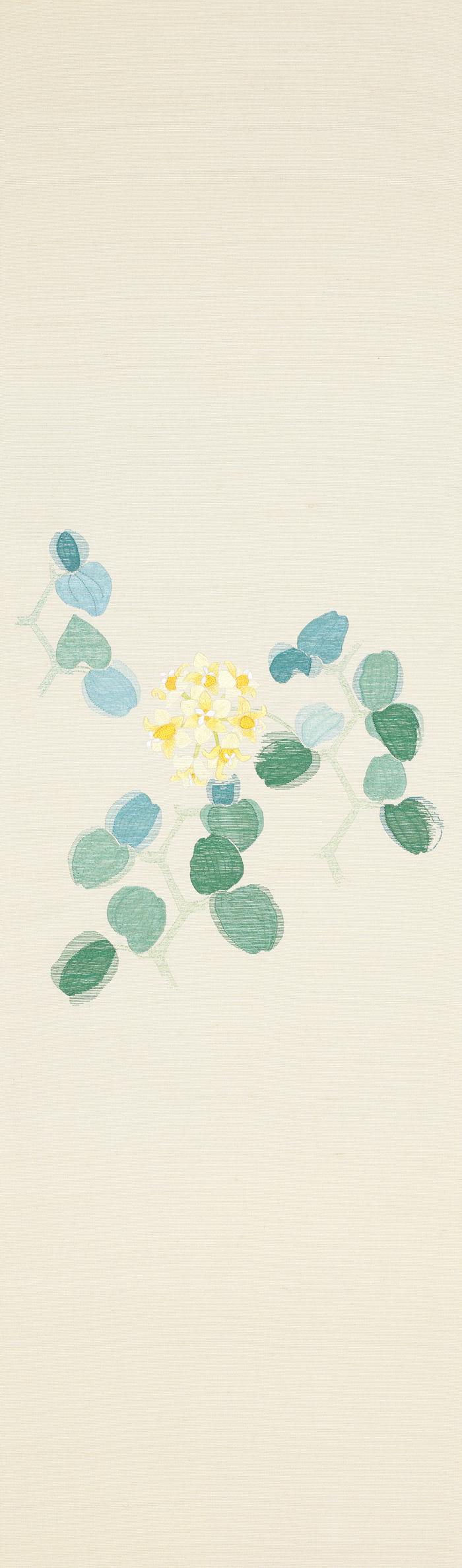 刺繡帯「さるとりの花」