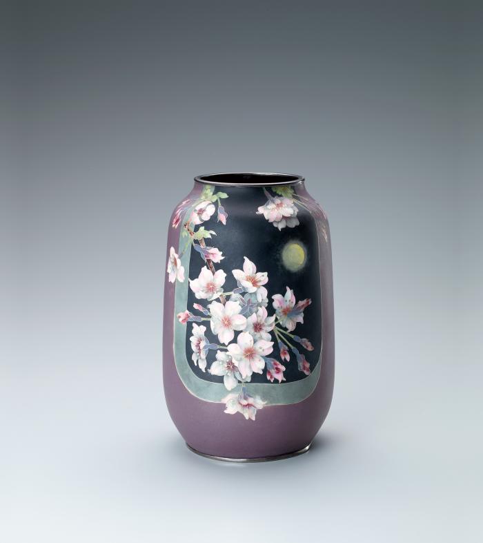 有線七宝さくら文花瓶