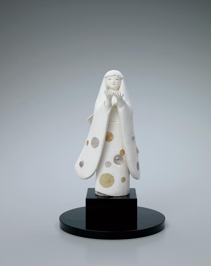 木彫彩色「そら へ」