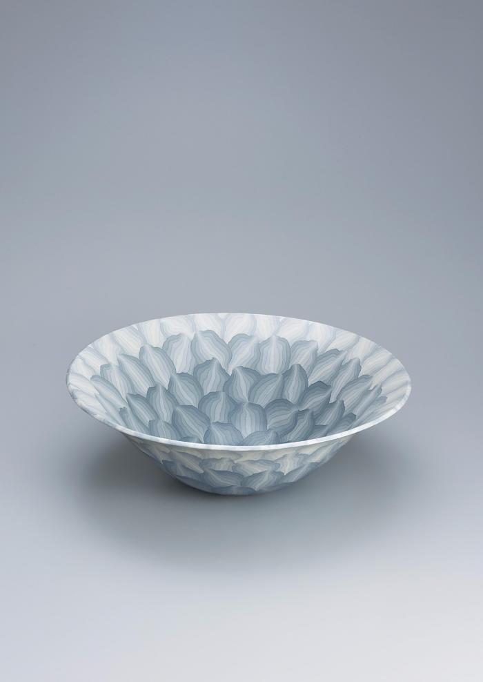 椋灰釉練上大鉢