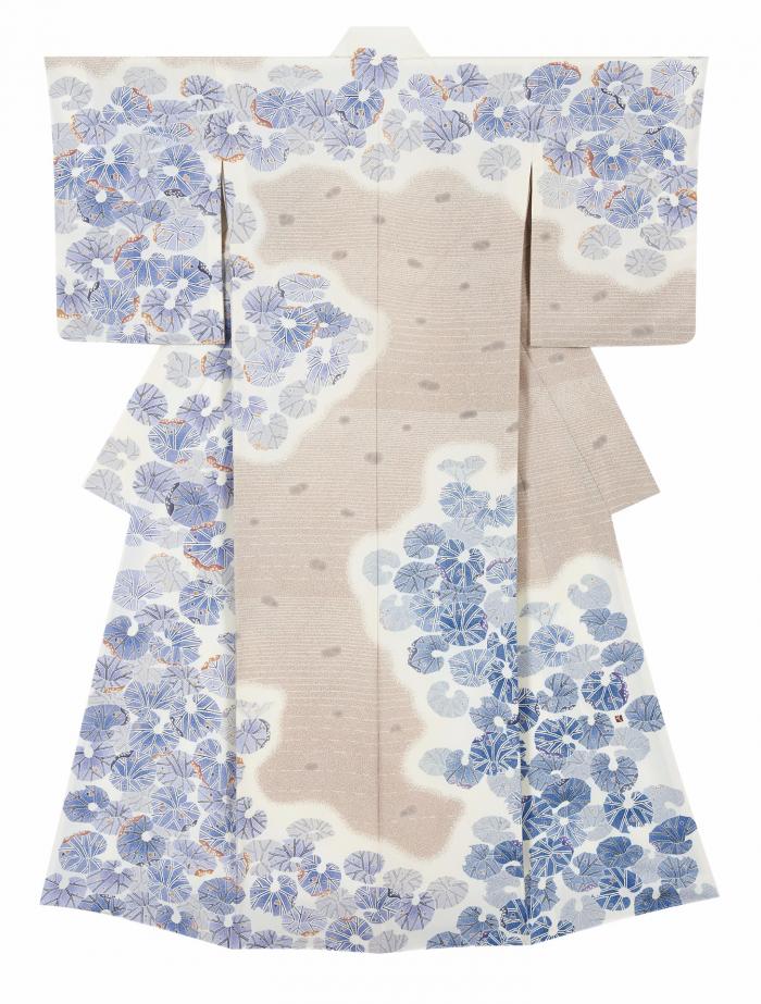 友禅訪問着「石蕗文」