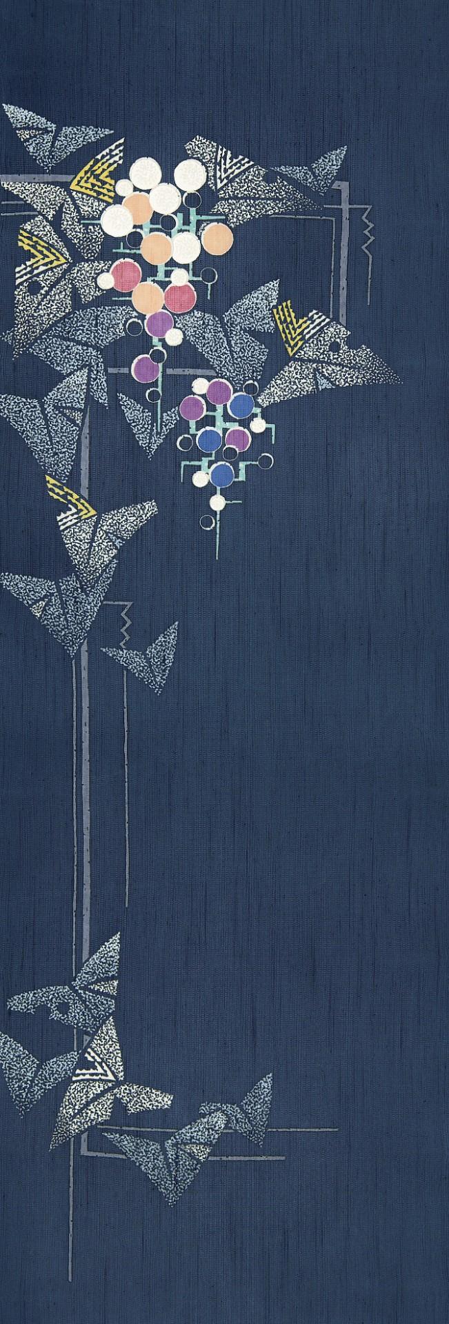 友禅染帯「葡萄」