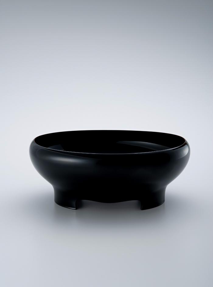 乾漆黒呂色盛器